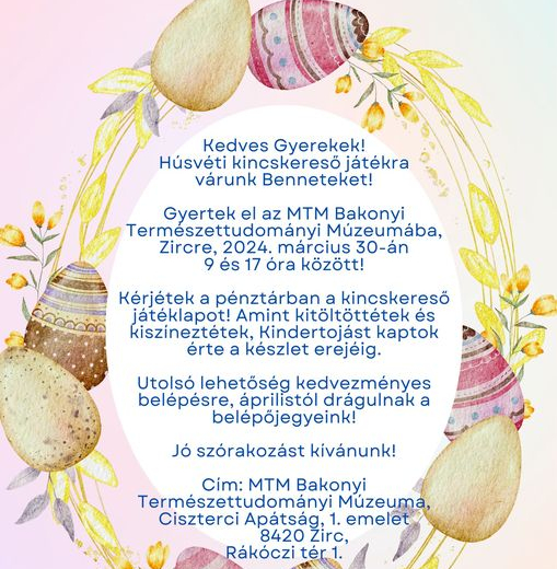 Húsvéti tojáskeresés a kiállításban Húsvéti tojáskeresés a kiállításban