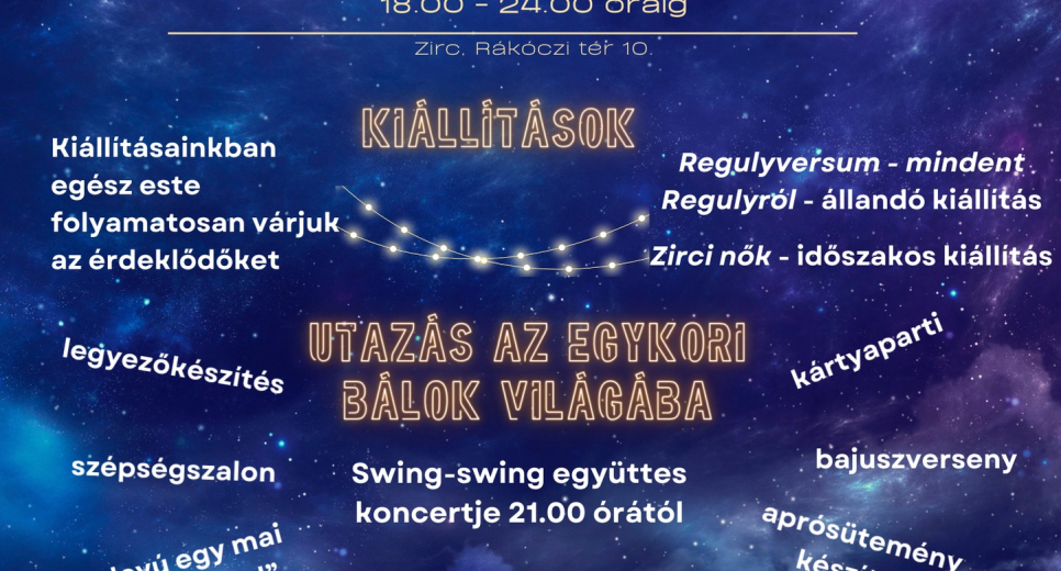 Múzeumok Éjszakája a Reguly Antal Múzeum és Népi Kézműves Alkotóházban
