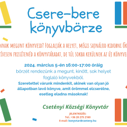 Könybörze a Csetényi Könyvtárban