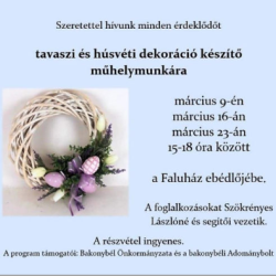 Tavaszi és húsvéti dekorációt készítő műhelymunka