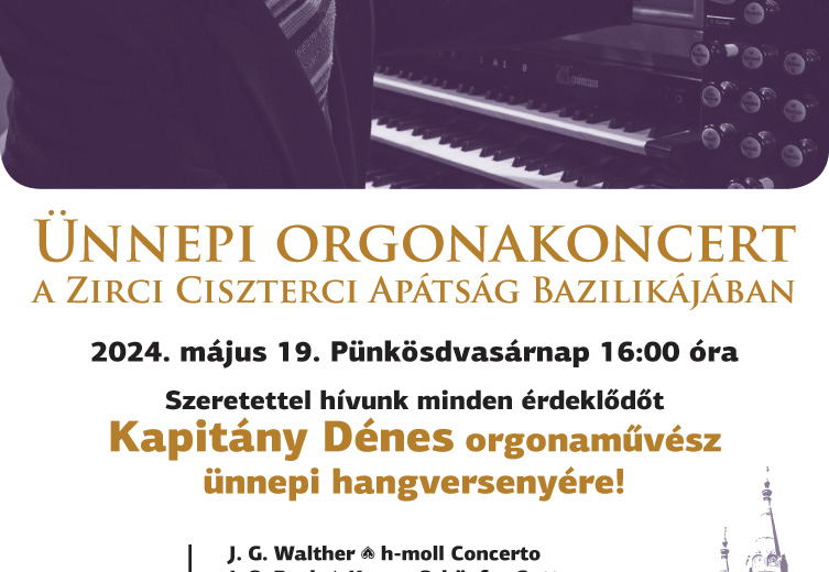 Pünkösdvasárnapi ünnepi orgonahangverseny