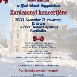 Meghívó a Zirci Városi Vegyeskórus karácsonyi koncertjére