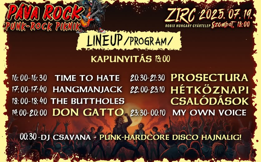 PáVa Rock Punk-Rock Piknik PáVa Rock Punk-Rock Piknik