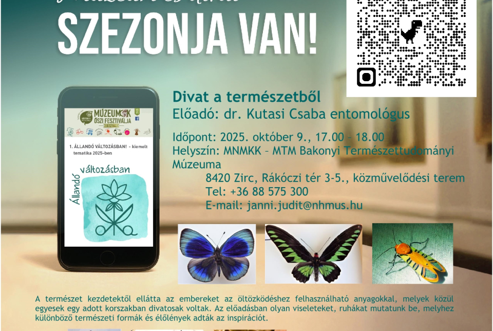 Divat a természetből – Múzeumok Őszi Fesztiválja