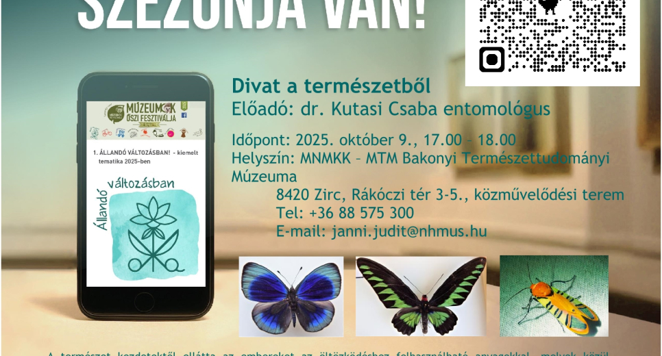 Divat a természetből – Múzeumok Őszi Fesztiválja