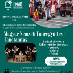 Tánctanulás a Magyar Nemzeti Táncegyüttes táncosaival és táncház a Kákics Zenekarral