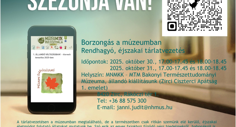Borzongás a múzeumban, rendhagyó tárlatvezetés – Múzeumok Őszi Fesztiválja