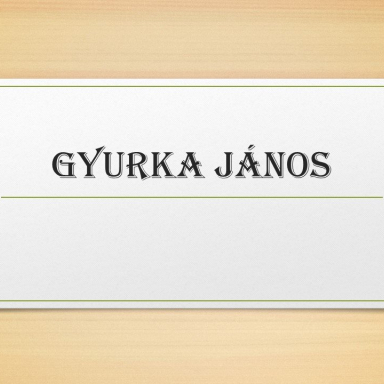 GYURKA JÁNOS Galéria