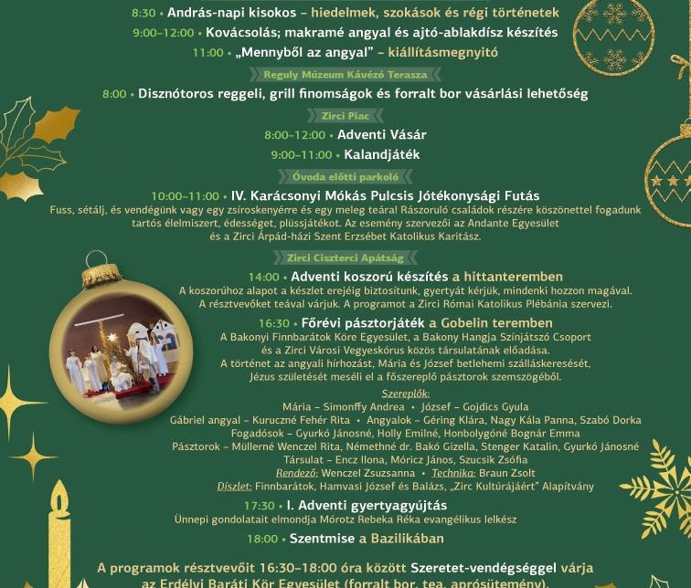 Zirciek Adventje I. gyertyagyújtás