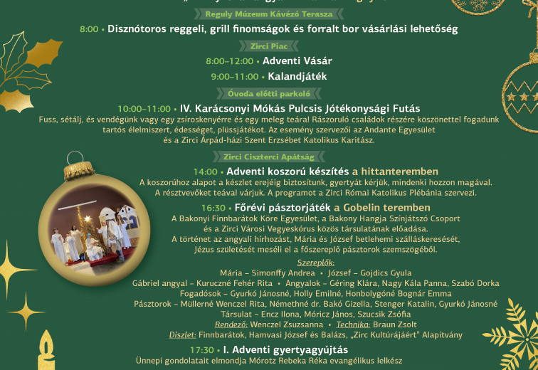 Zirciek Adventje I. gyertyagyújtás