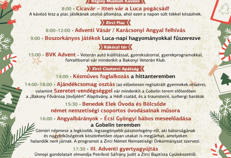 Zirciek Adventje III. gyertyagyújtás